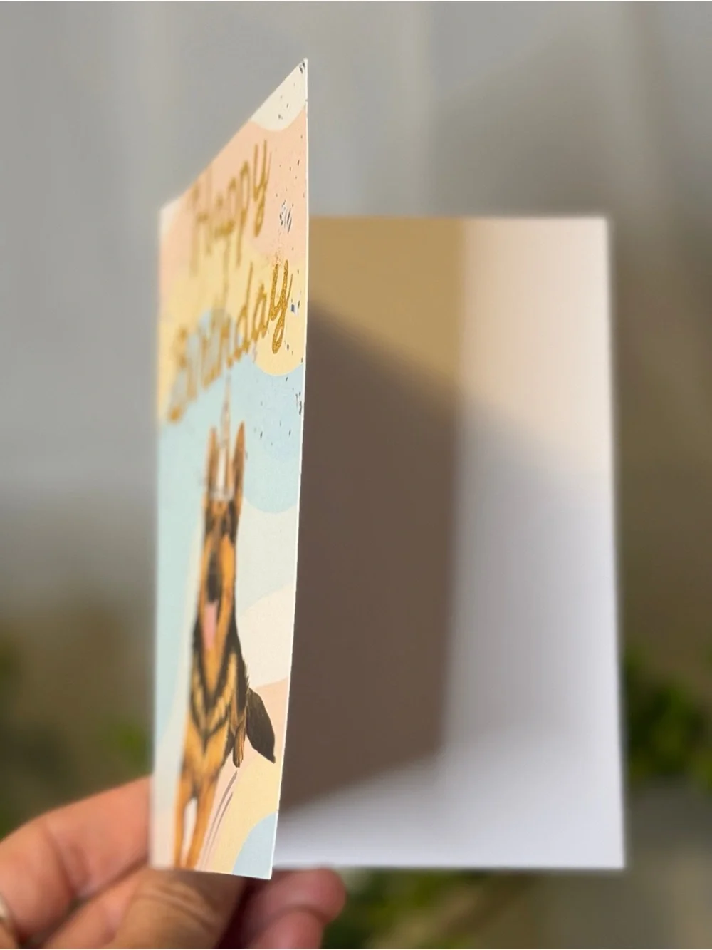 Happy Birthday German Shepherd Greeting Card Set of 15 with Envelopes Blank